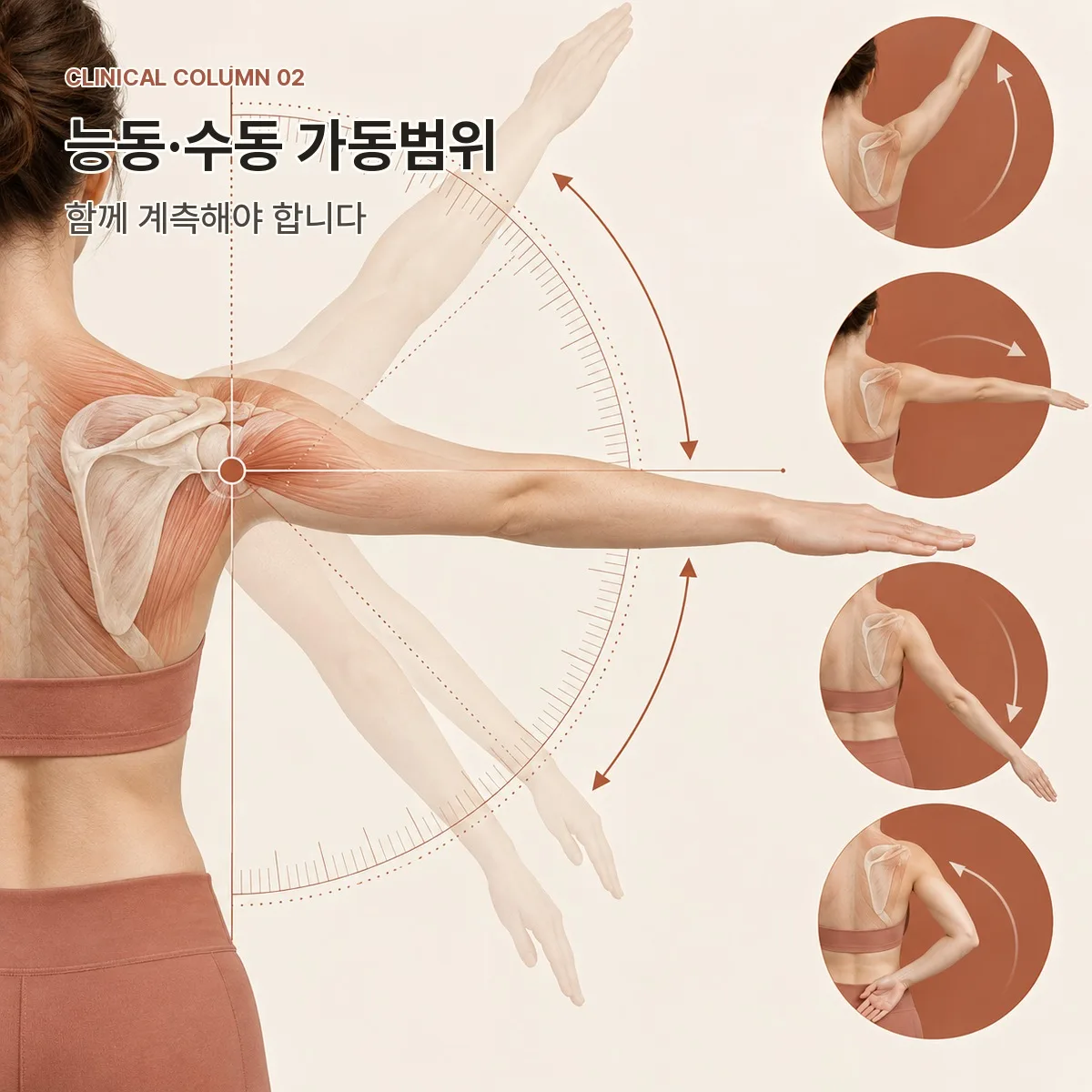 능동 가동범위와 수동 가동범위의 계측
